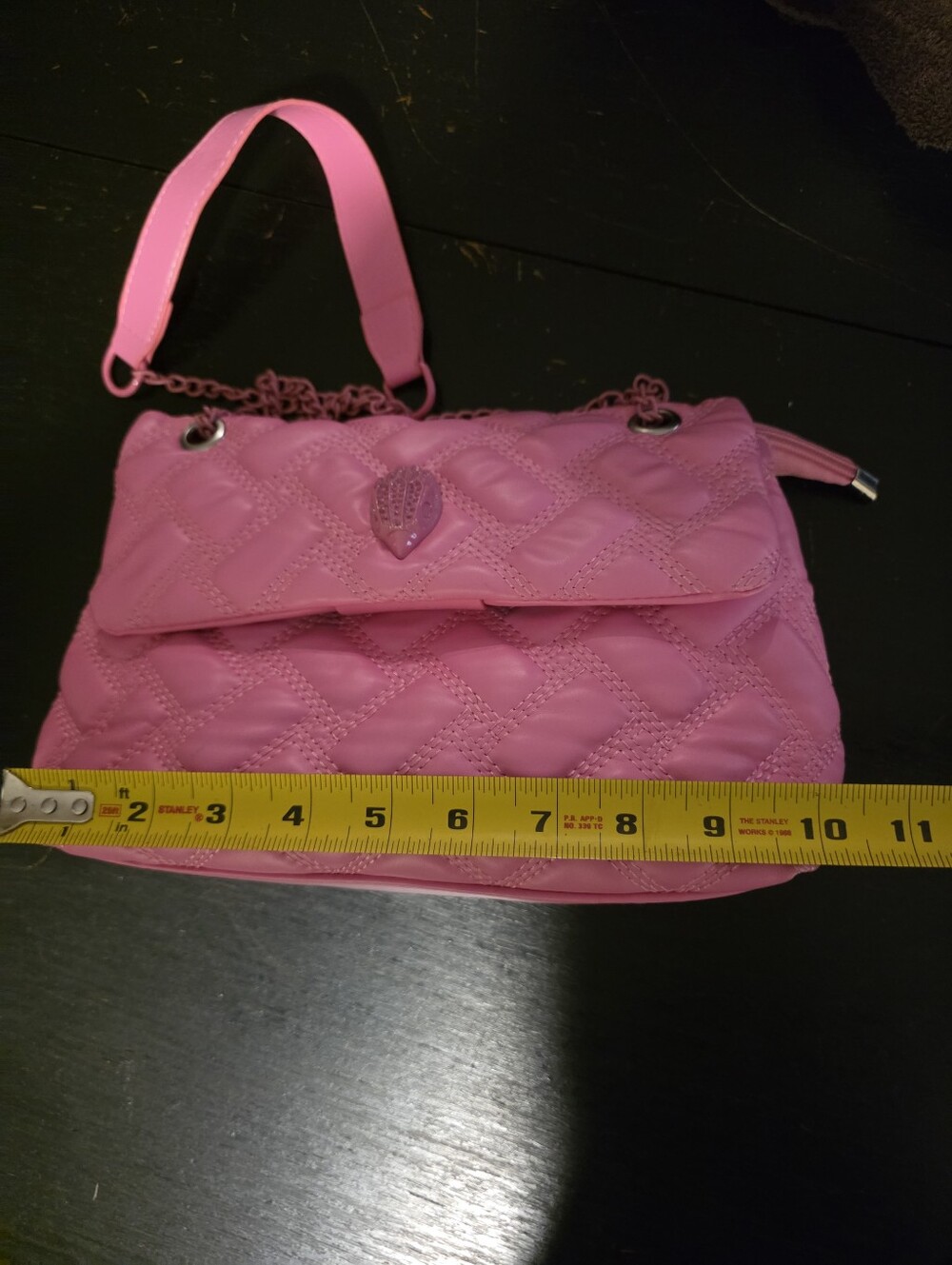 Dolls Kill Pink Quilted Chain-Detail Crossbody Bag - Picture 13 of 15